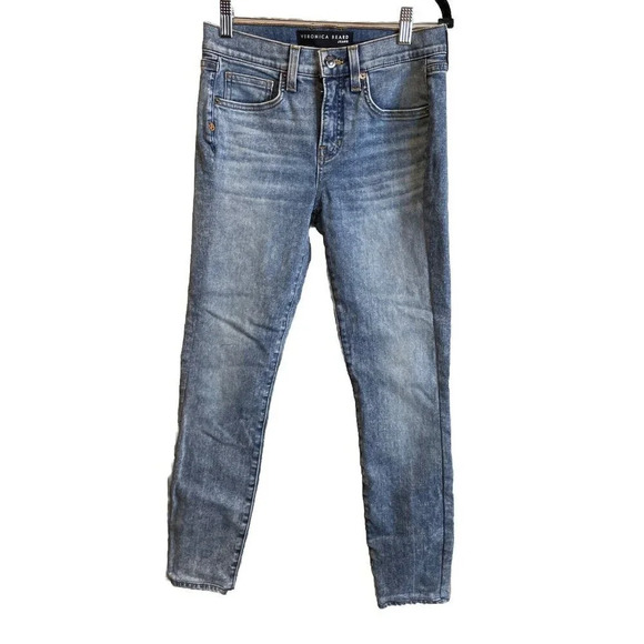 Veronica‎ Beard Women’s Size 25 Emma Skinny Mid Rise Denim Jeans Blue Mist FLAW - Picture 1 of 10